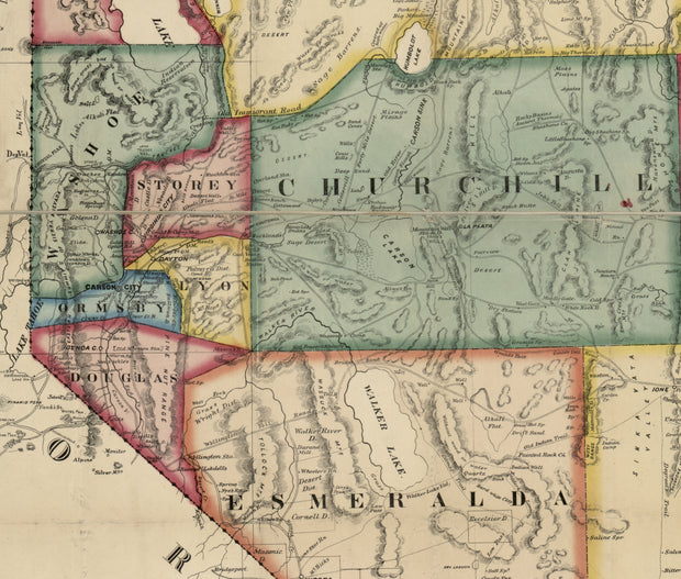 Map of the State of Nevada, 1866