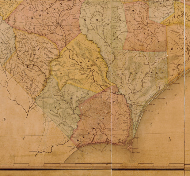 A New Map of the State of North Carolina, 1833