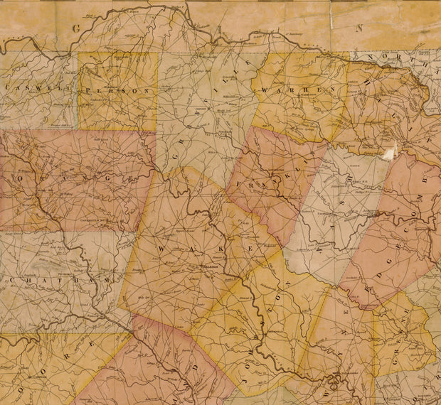A New Map of the State of North Carolina, 1833