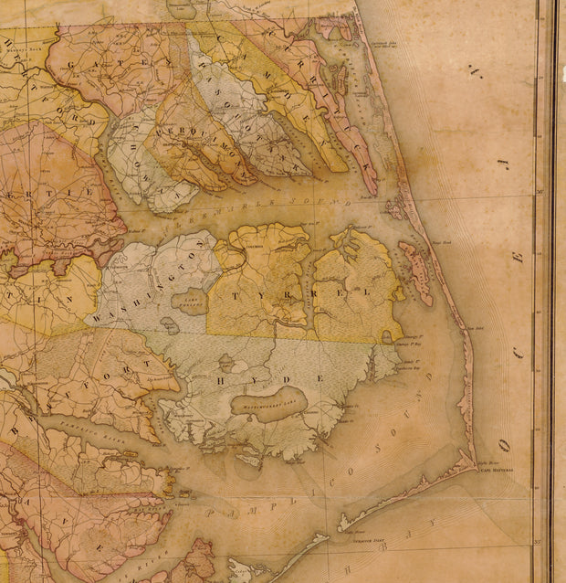 A New Map of the State of North Carolina, 1833