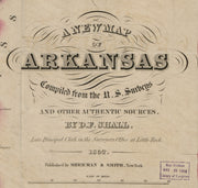 A New Map of Arkansas, 1852
