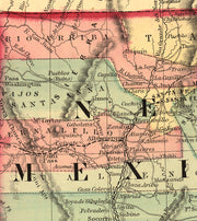Historic Map of Arizona and New Mexico
