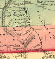 Historic Map of Arizona and New Mexico