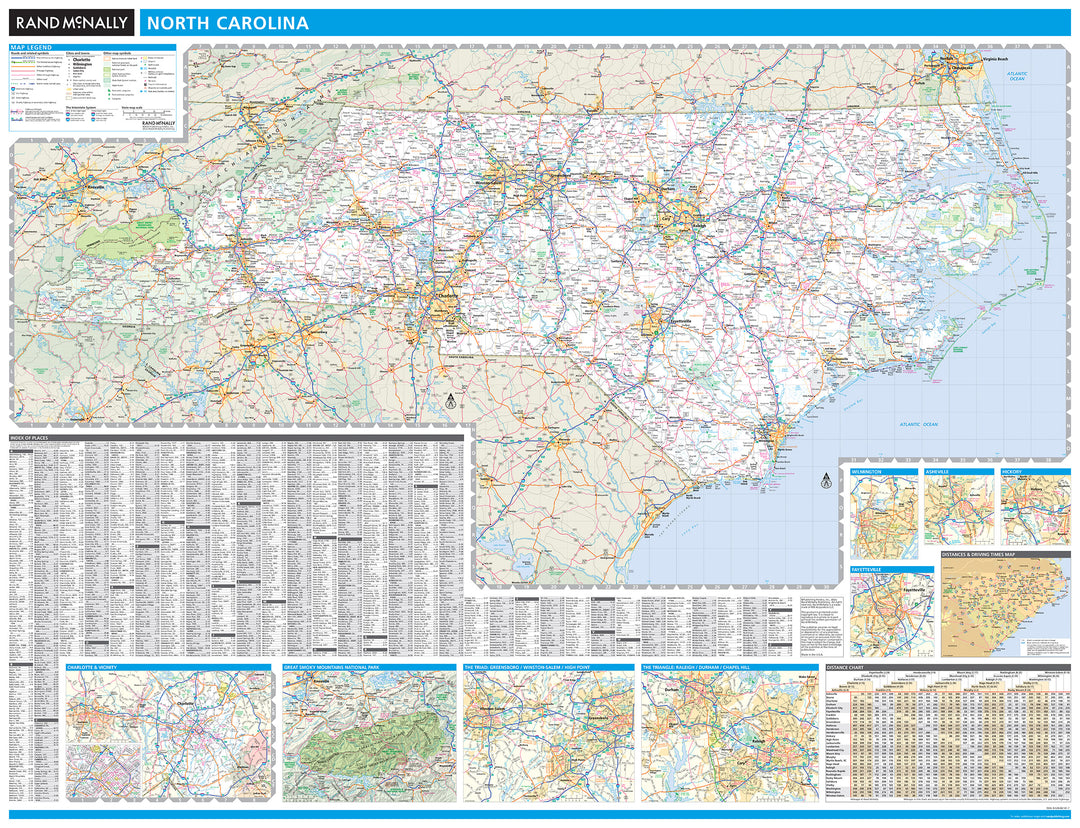North Carolina by Rand McNally