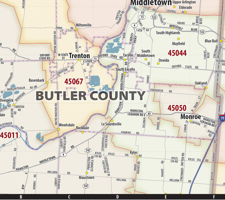 Dayton Area Zip Code Map