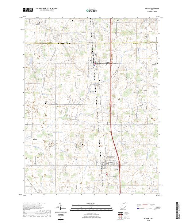 US Topo 7.5-minute map for Botkins OH