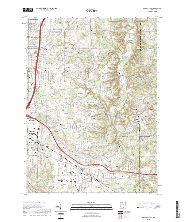 US Topo 7.5-minute map for Chagrin Falls OH