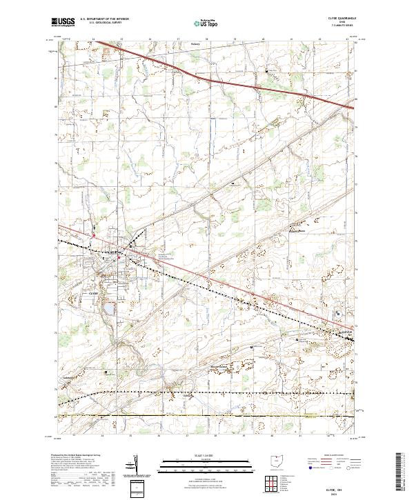 US Topo 7.5-minute map for Clyde OH