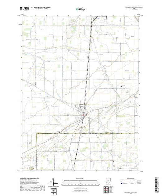 US Topo 7.5-minute map for Columbus Grove OH – American Map Store