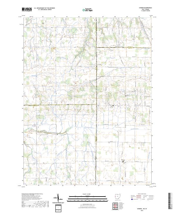 US Topo 7.5-minute map for Cosmos OHIN