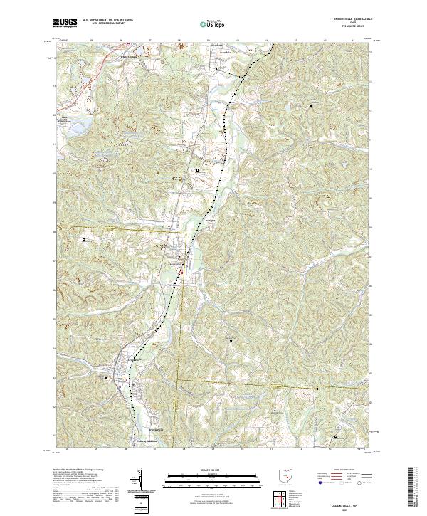 US Topo 7.5-minute map for Crooksville OH