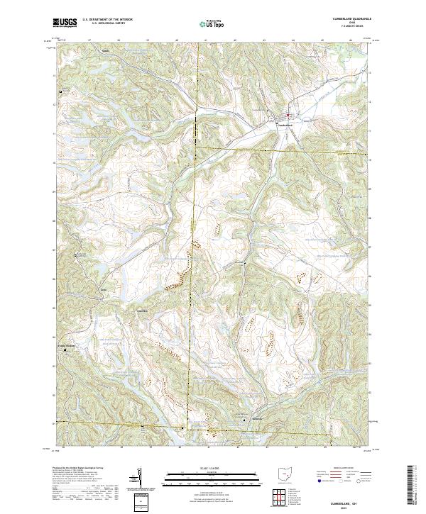 US Topo 7.5-minute map for Cumberland OH