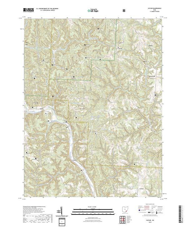 US Topo 7.5-minute map for Cutler OH