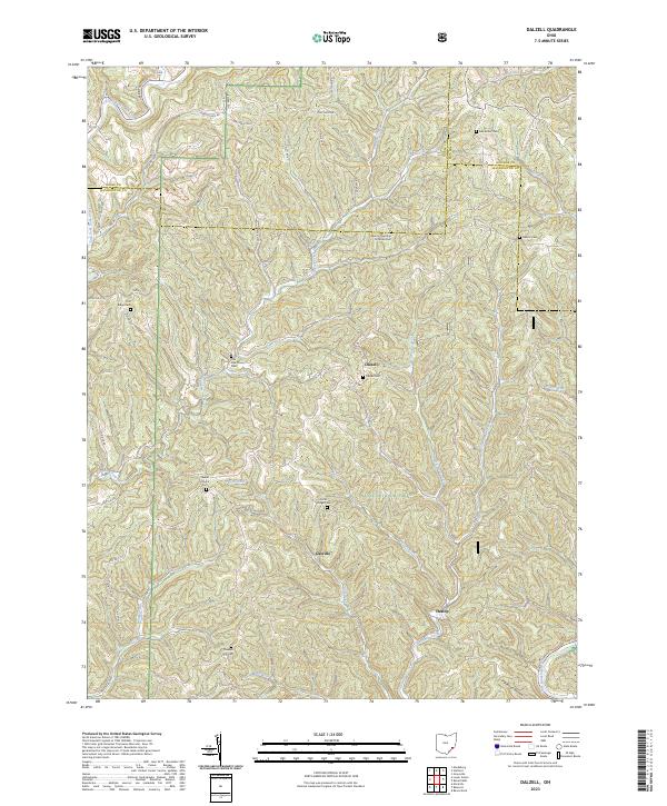 US Topo 7.5-minute map for Dalzell OH