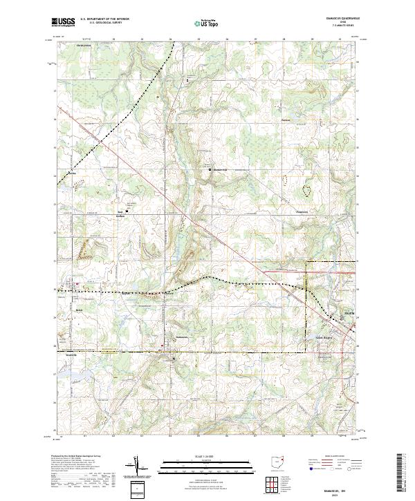 US Topo 7.5-minute map for Damascus OH