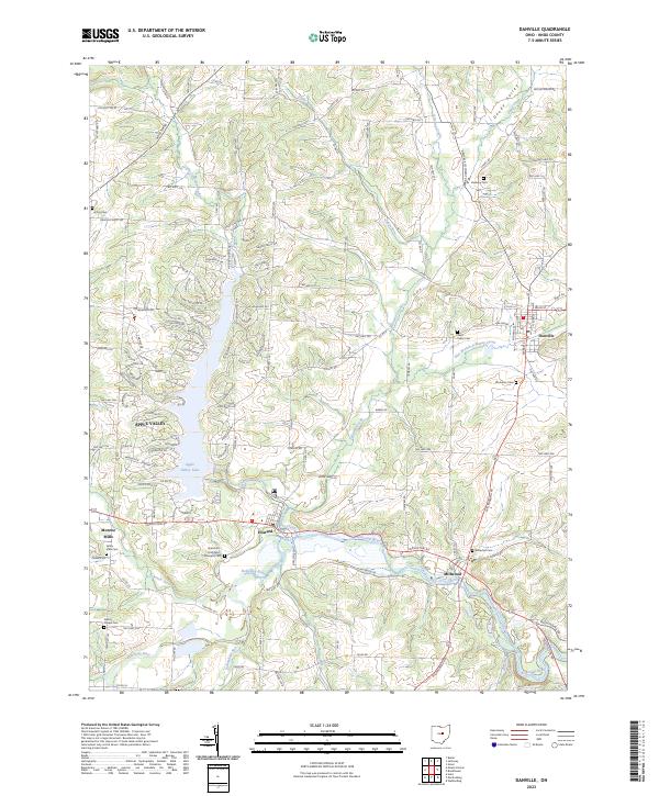 US Topo 7.5-minute map for Danville OH