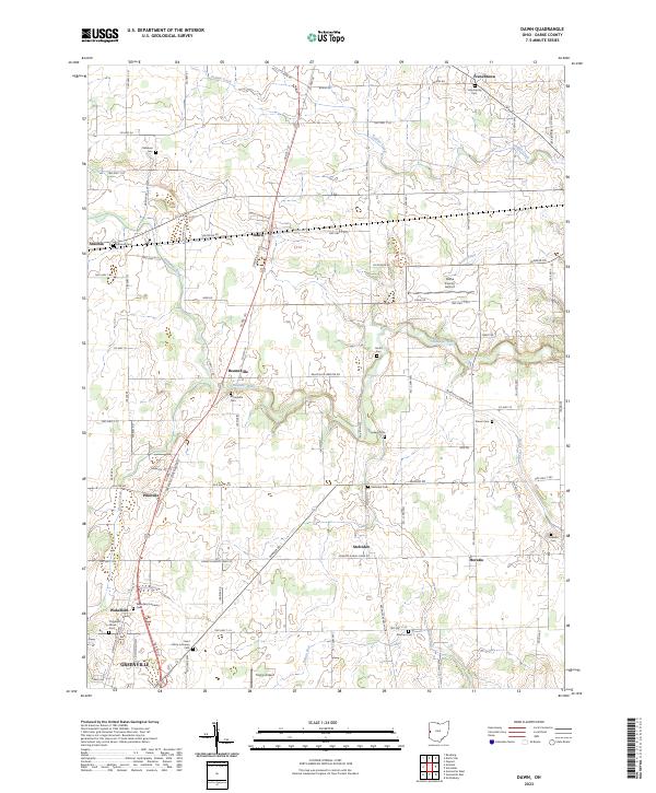 US Topo 7.5-minute map for Dawn OH