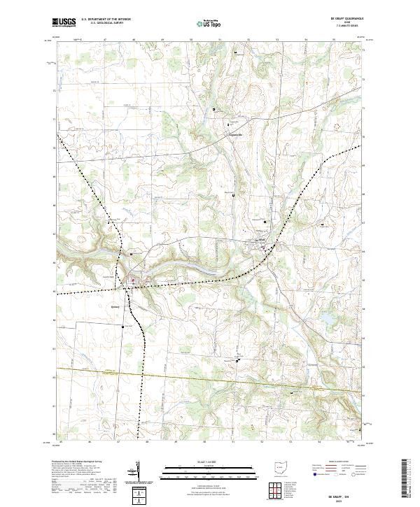 US Topo 7.5-minute map for De Graff OH