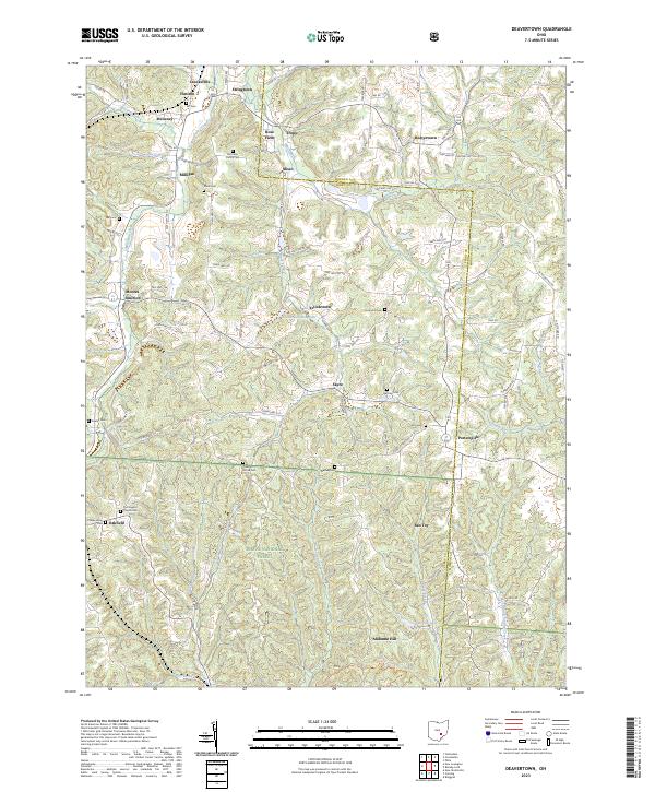US Topo 7.5-minute map for Deavertown OH