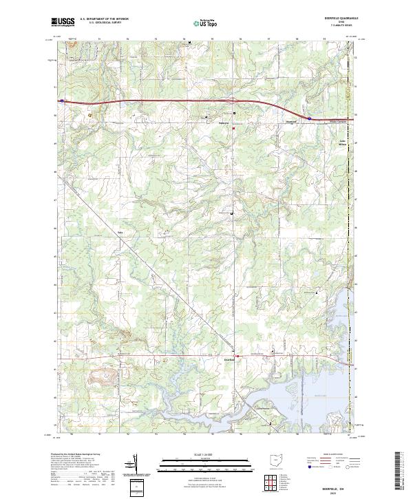 US Topo 7.5-minute map for Deerfield OH