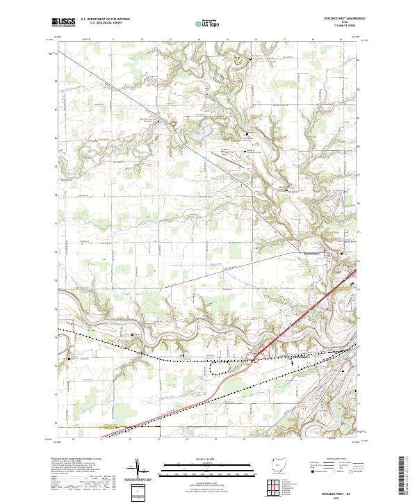 US Topo 7.5-minute map for Defiance West OH