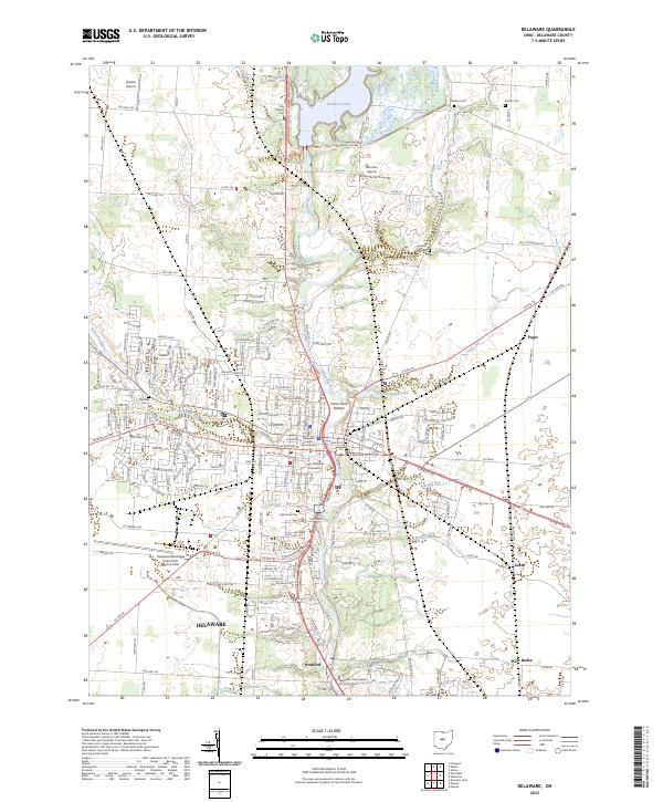 US Topo 7.5-minute map for Delaware OH