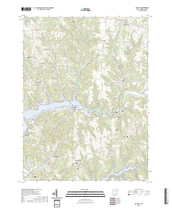 US Topo 7.5-minute map for Dellroy OH