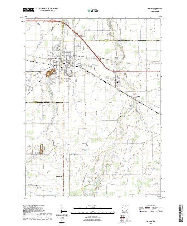US Topo 7.5-minute map for Delphos OH