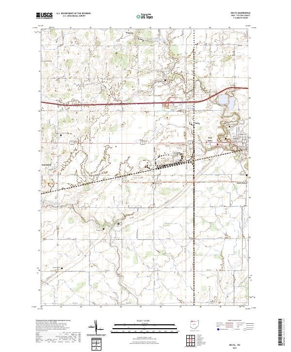 US Topo 7.5-minute map for Delta OH