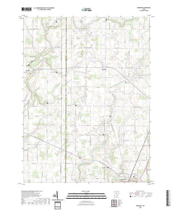 US Topo 7.5-minute map for Denmark OH