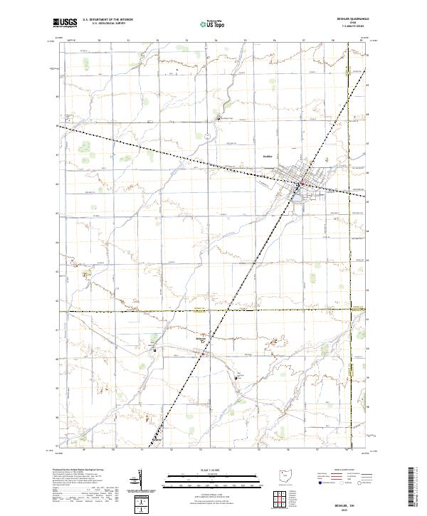 US Topo 7.5-minute map for Deshler OH