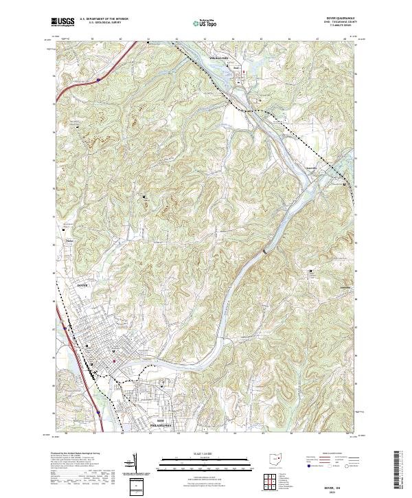 US Topo 7.5-minute map for Dover OH