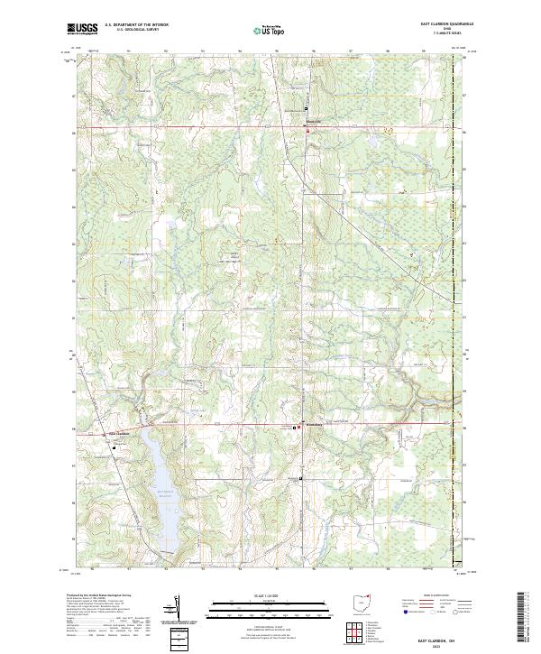 US Topo 7.5-minute map for East Claridon OH