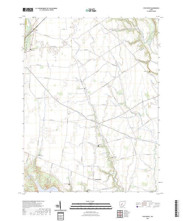 US Topo 7.5-minute map for Five Points OH