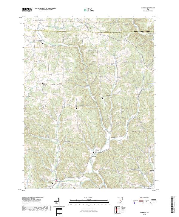 US Topo 7.5-minute map for Hickman OH