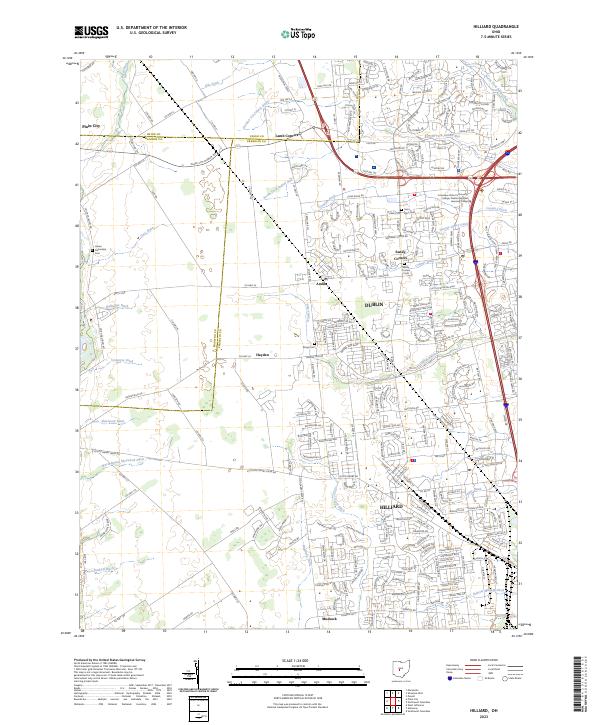 US Topo 7.5-minute map for Hilliard OH