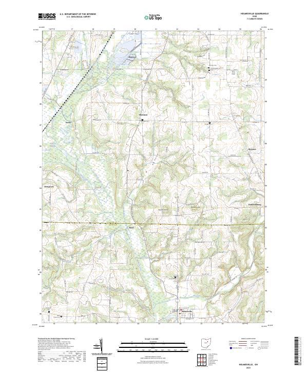 US Topo 7.5-minute map for Holmesville OH