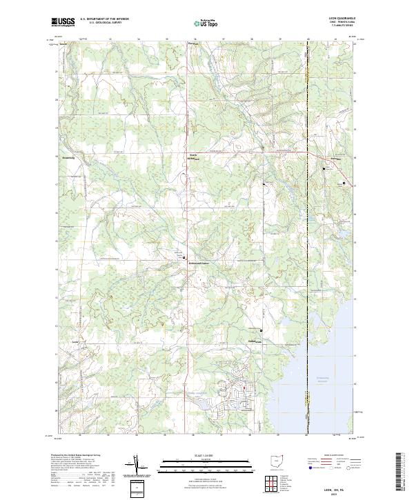 US Topo 7.5-minute map for Leon OHPA – American Map Store