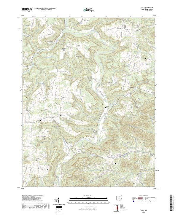 US Topo 7.5-minute map for Lynx OH