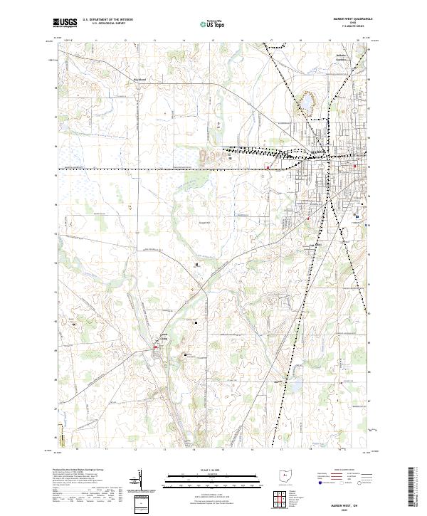 US Topo 7.5-minute map for Marion West OH