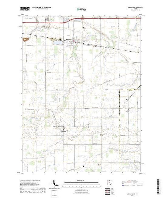 US Topo 7.5-minute map for Middle Point OH – American Map Store