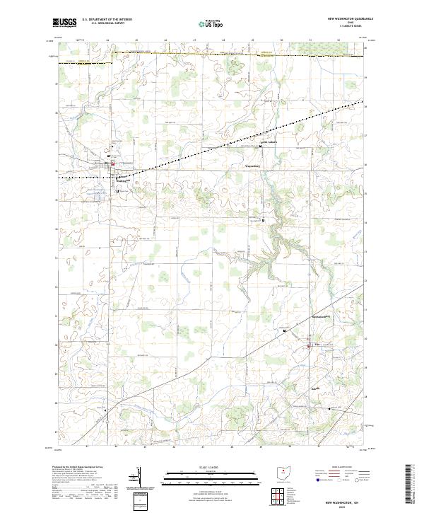 US Topo 7.5-minute map for New Washington OH