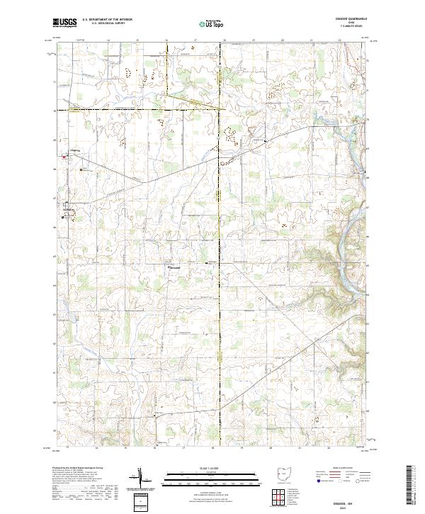 US Topo 7.5-minute map for Osgood OH
