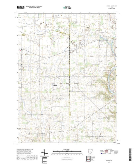 US Topo 7.5-minute map for Osgood OH – American Map Store