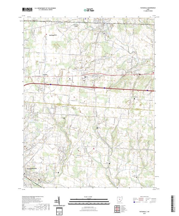 US Topo 7.5-minute map for Pataskala OH
