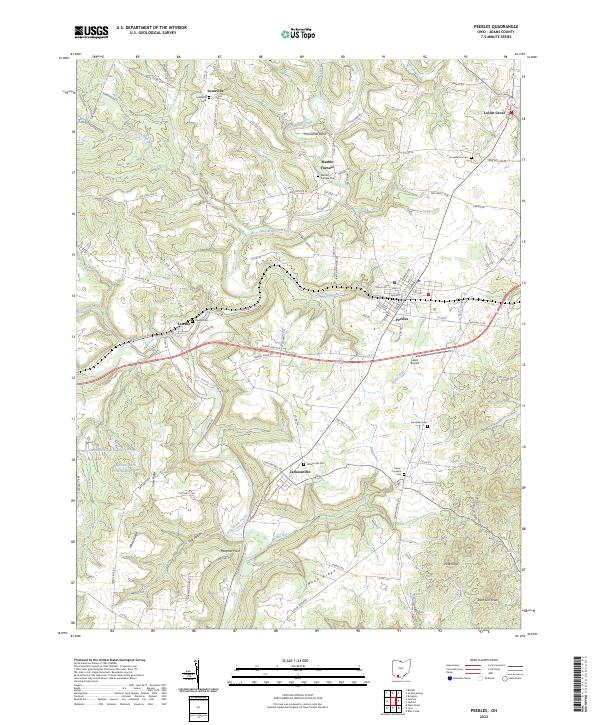 US Topo 7.5-minute map for Peebles OH