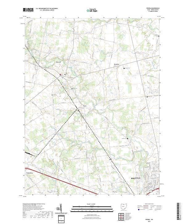 US Topo 7.5-minute map for Peoria OH