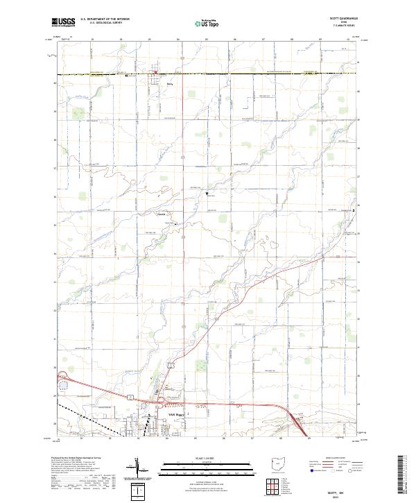 US Topo 7.5-minute map for Scott OH