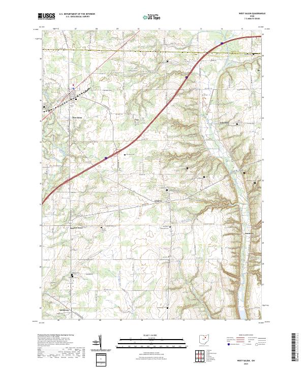 US Topo 7.5-minute map for West Salem OH