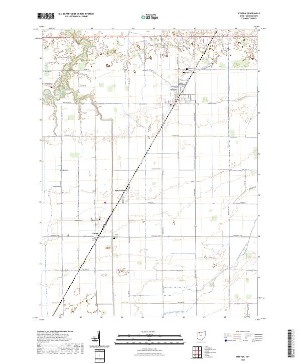 US Topo 7.5-minute map for Weston OH